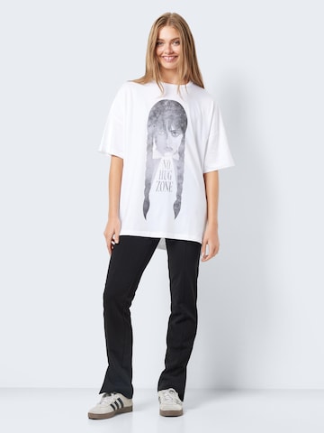 T-shirt 'CURLY' Noisy may en blanc