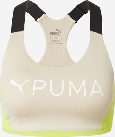 PUMA Sports bra '4KEEPS' in Beige / Lemon / Black / White, Item view