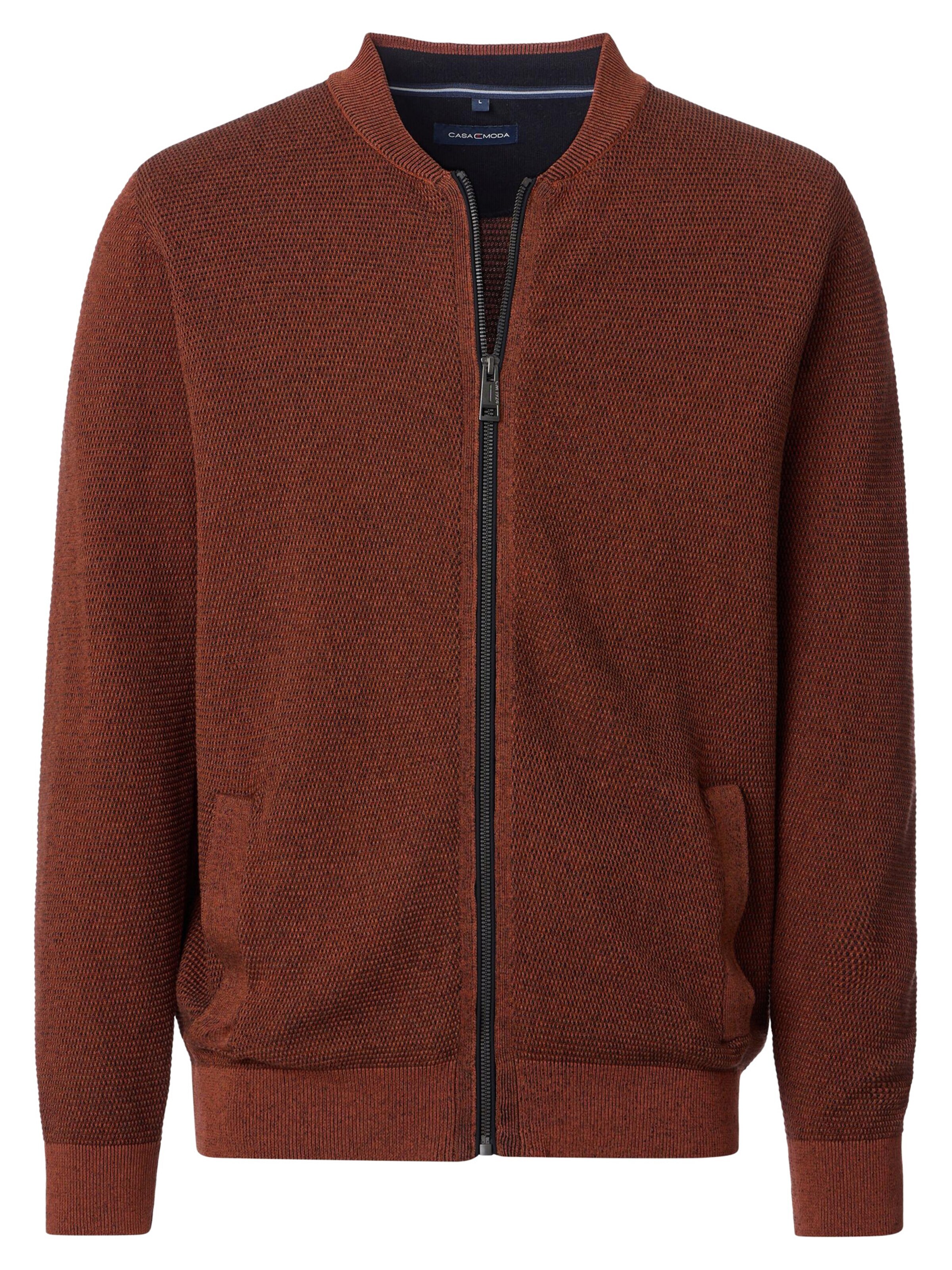CASAMODA Strickjacke 'Basic'‌‌‌ in Orange: Vorderseite