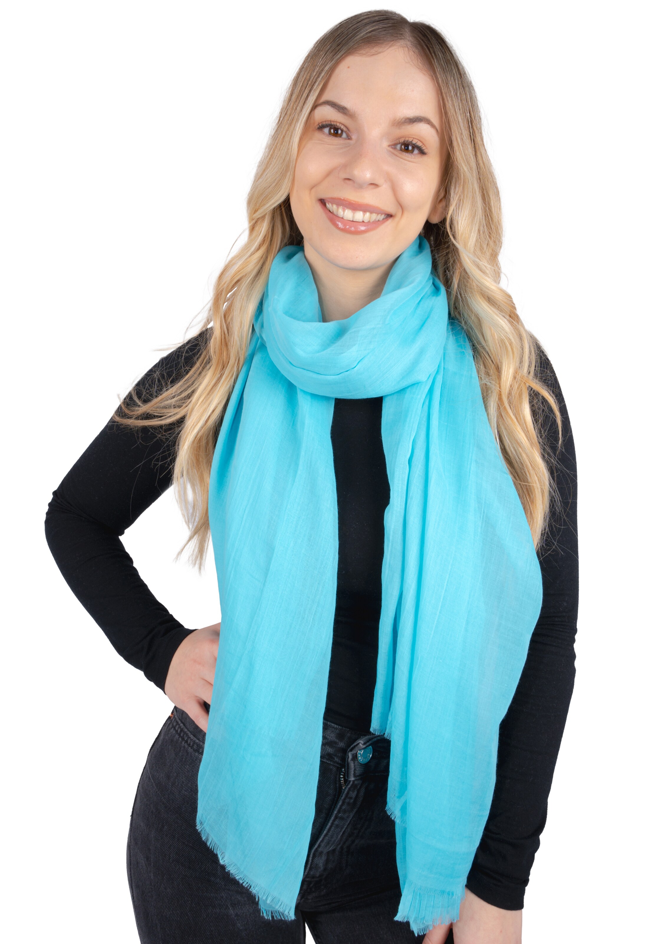 Écharpe 'Alessandra' Seasons of April en bleu : devant