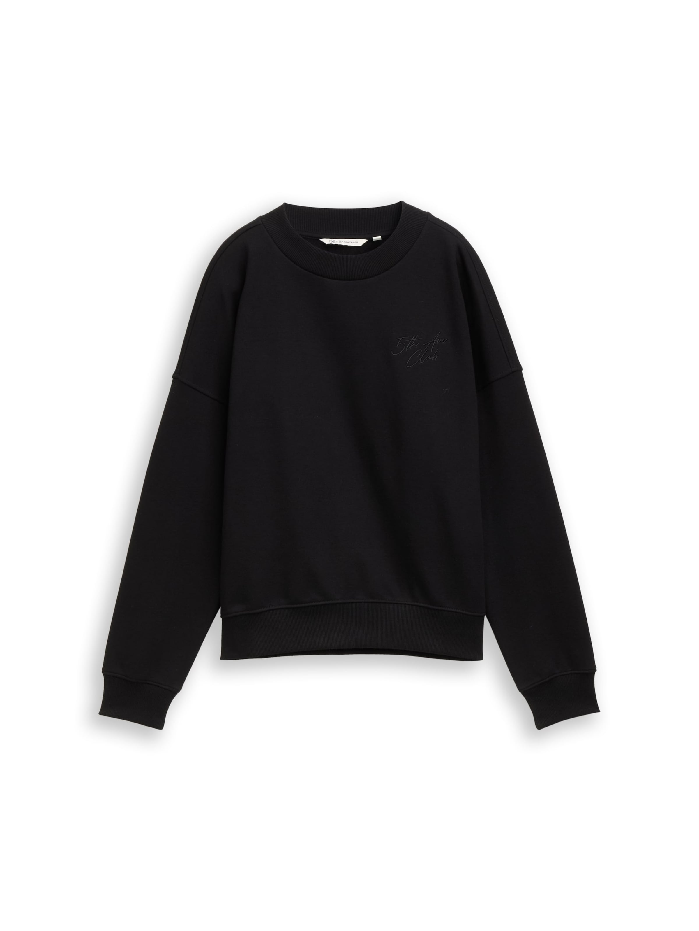 TOM TAILOR DENIM Sweatshirt in Black: front