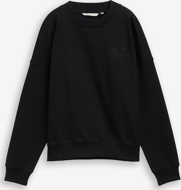TOM TAILOR DENIM Sweatshirt in Black: front