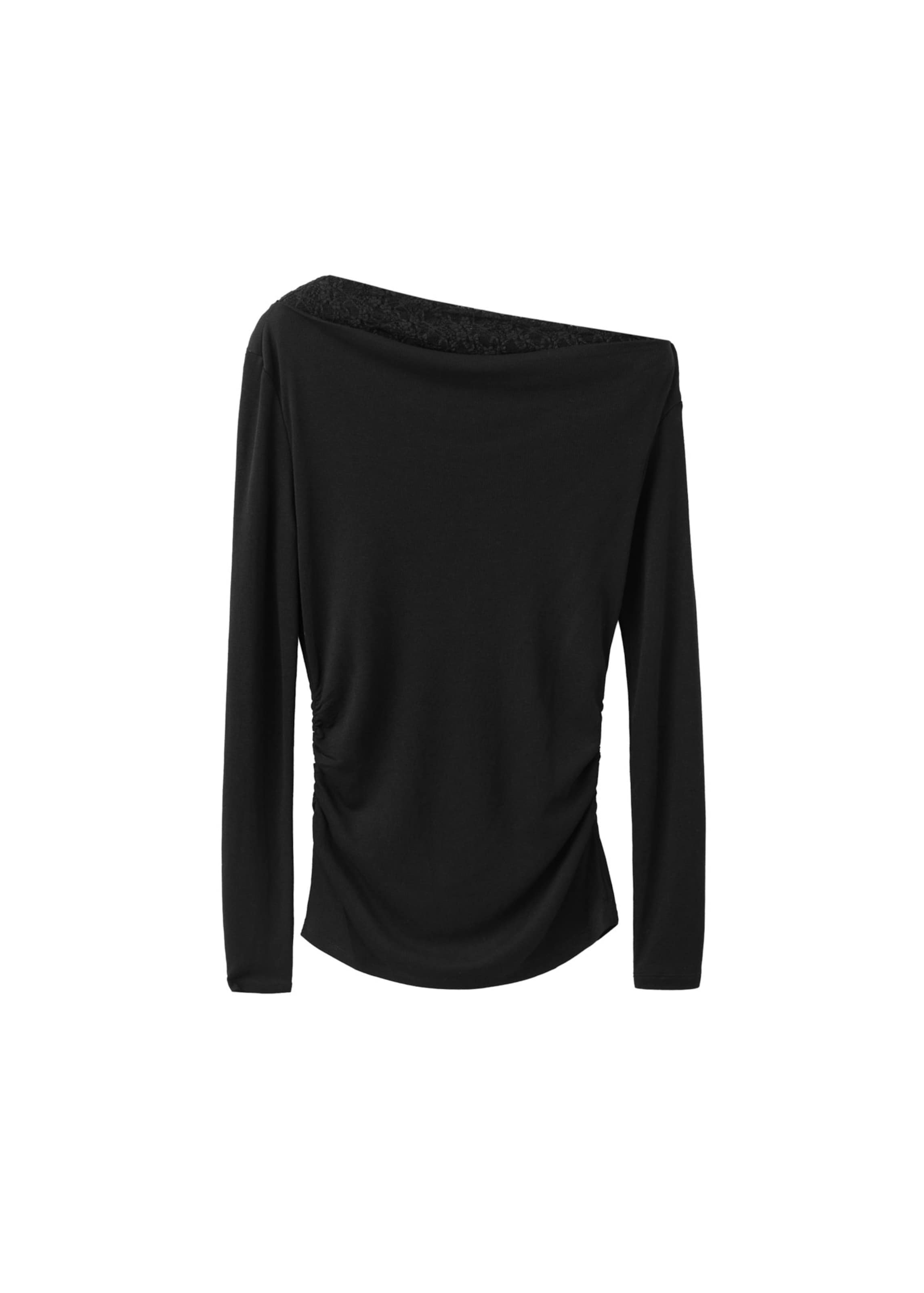 MANGO Shirt 'XLACEPIC' in Black: front