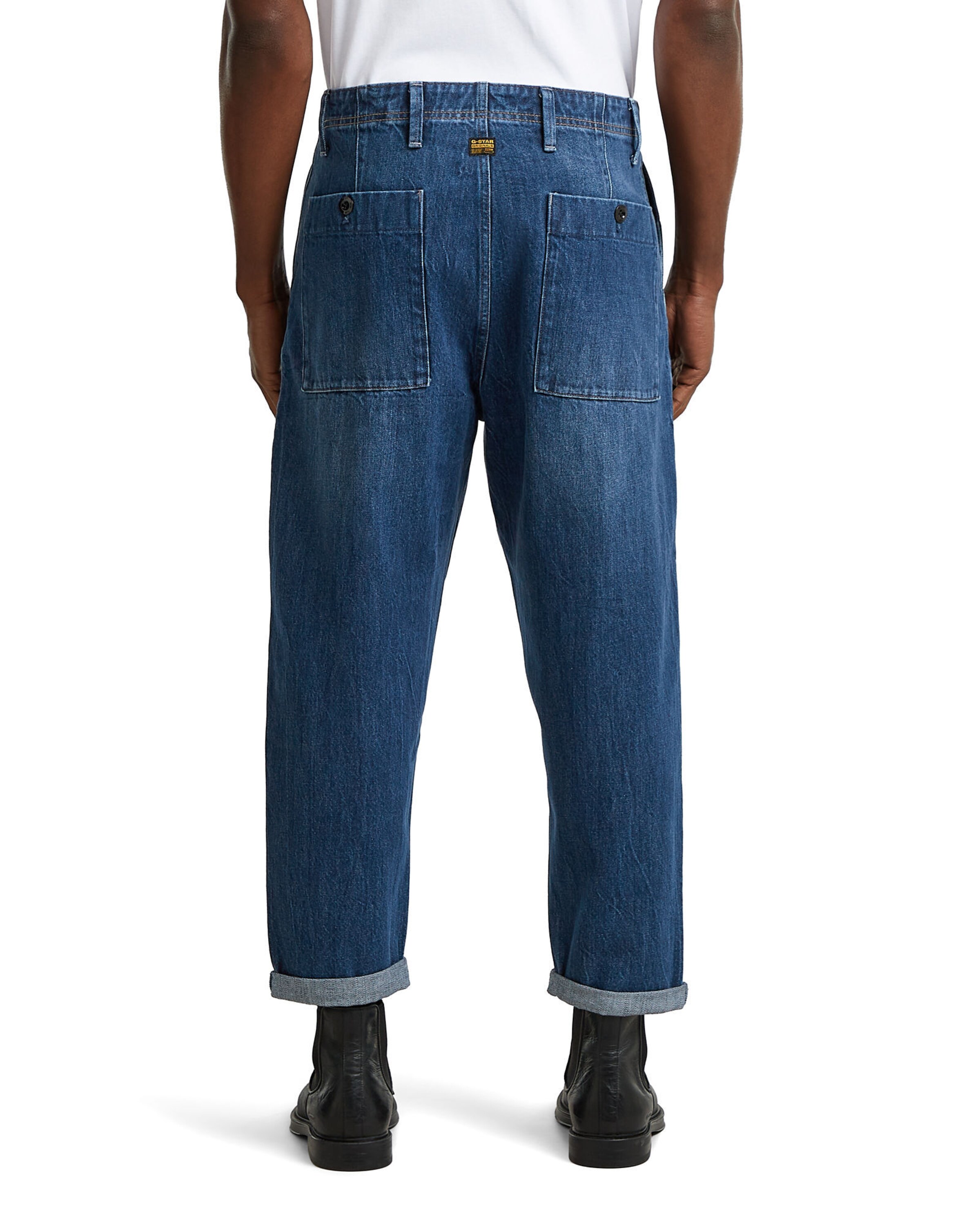 G-STAR Baggy Bandplooi jeans in Blauw