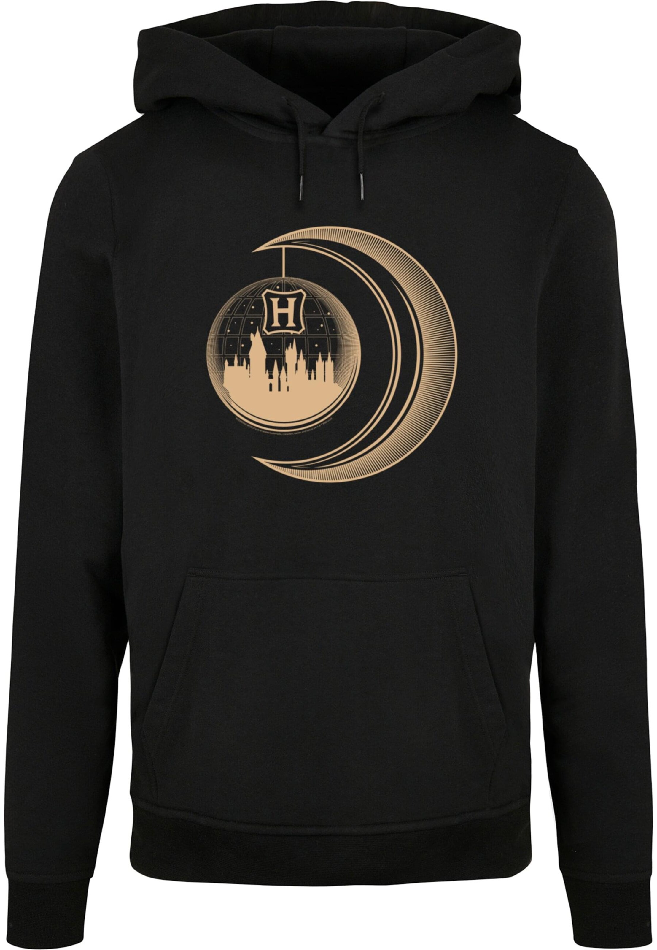ABSOLUTE CULT Sweatshirt 'Harry Potter - Hogwarts Moon' in Zwart: voorkant