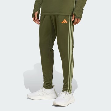 ADIDAS PERFORMANCE Slim fit Sports trousers 'Tiro 25 Essentials' in Green: front