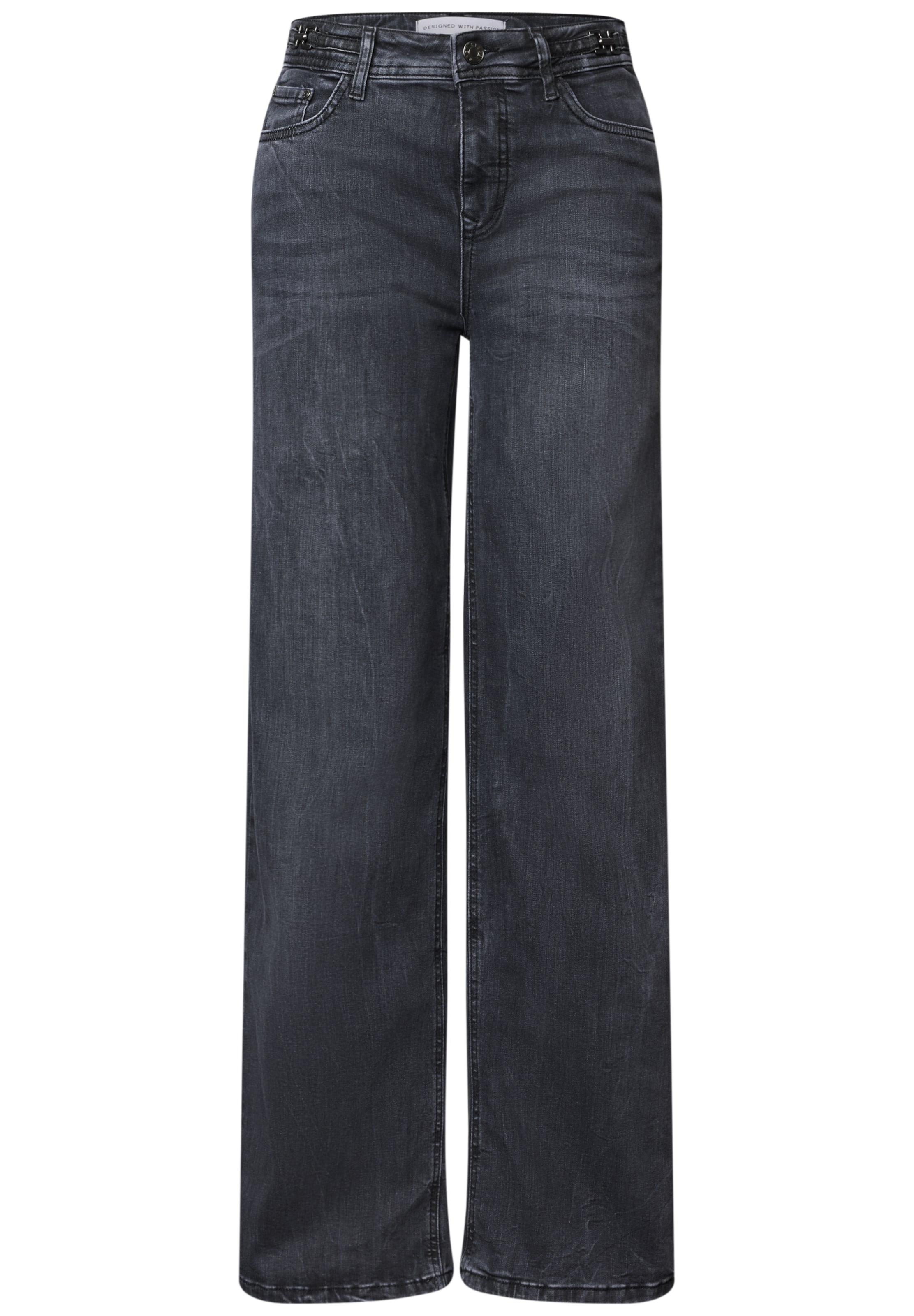 STREET ONE - Pierna ancha Vaquero 'Emee' en gris: frente