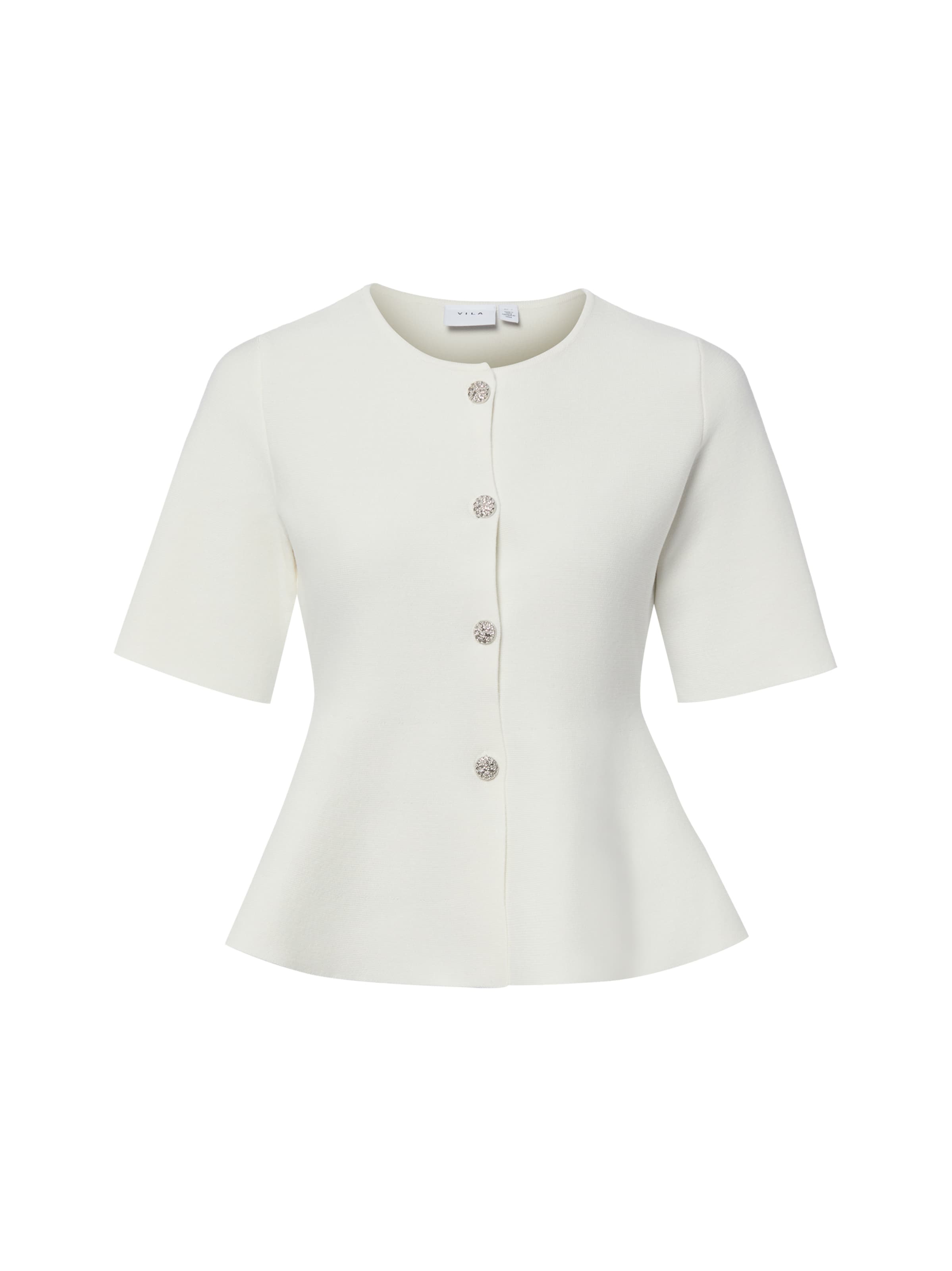 VILA Gebreid vest ' Sway ' in Wit: voorkant
