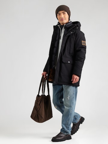 JACK & JONES Ανοιξιάτικο ή φθινοπωρινό παρκά 'JJFinn' σε μαύρο