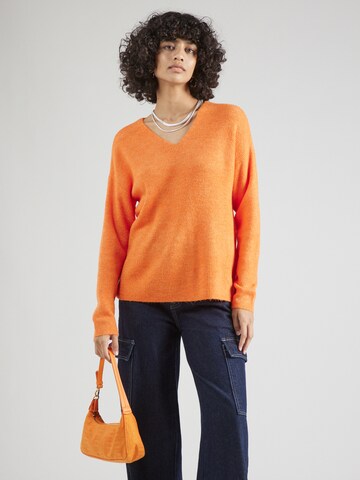 VERO MODA Sweter 'LEFILE' w kolorze pomarańczowy: przód