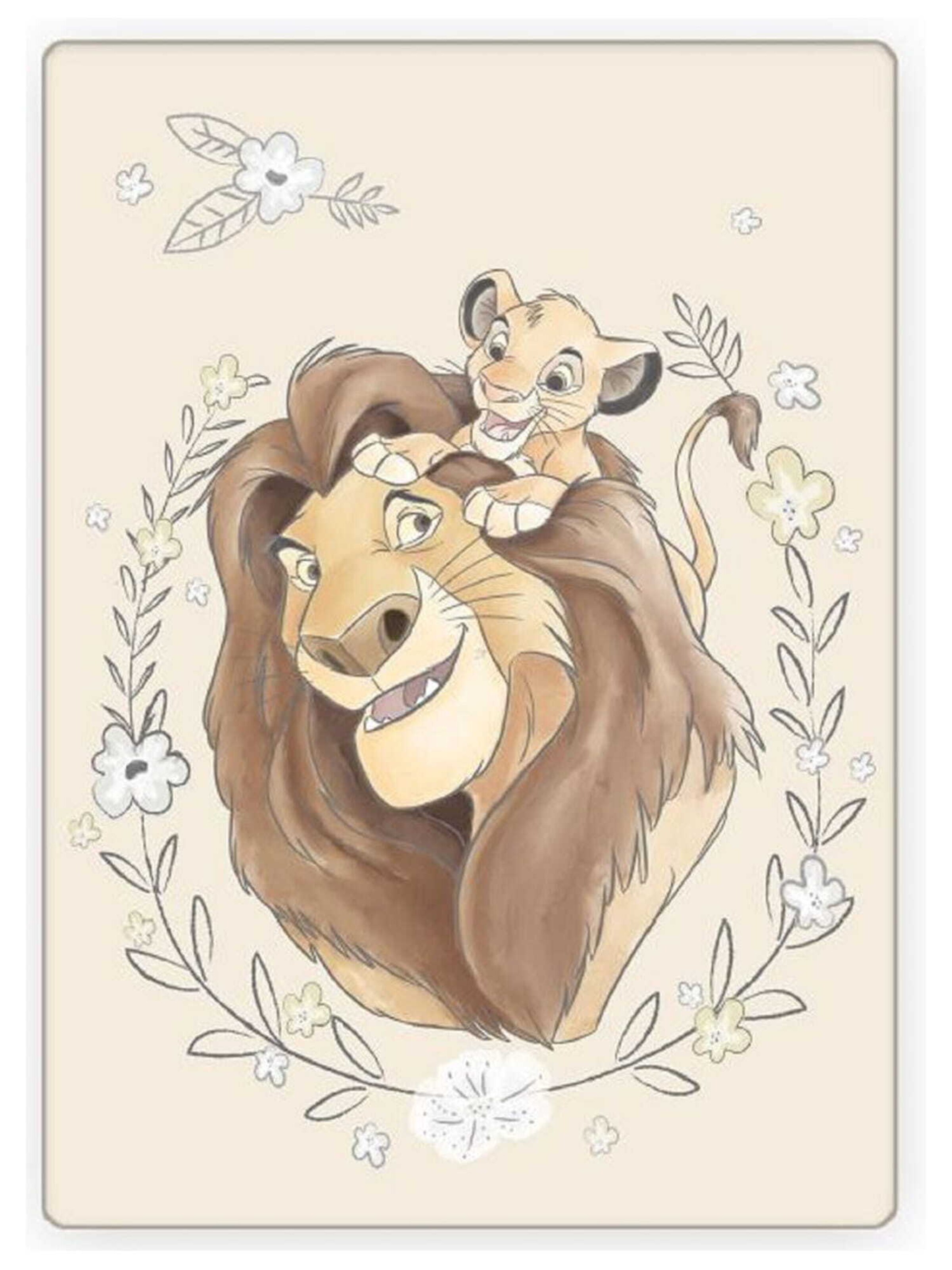 DISNEY Decke 'König der Löwen' in Beige: Vorderseite