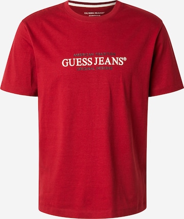T-Shirt GUESS JEANS en rouge : devant