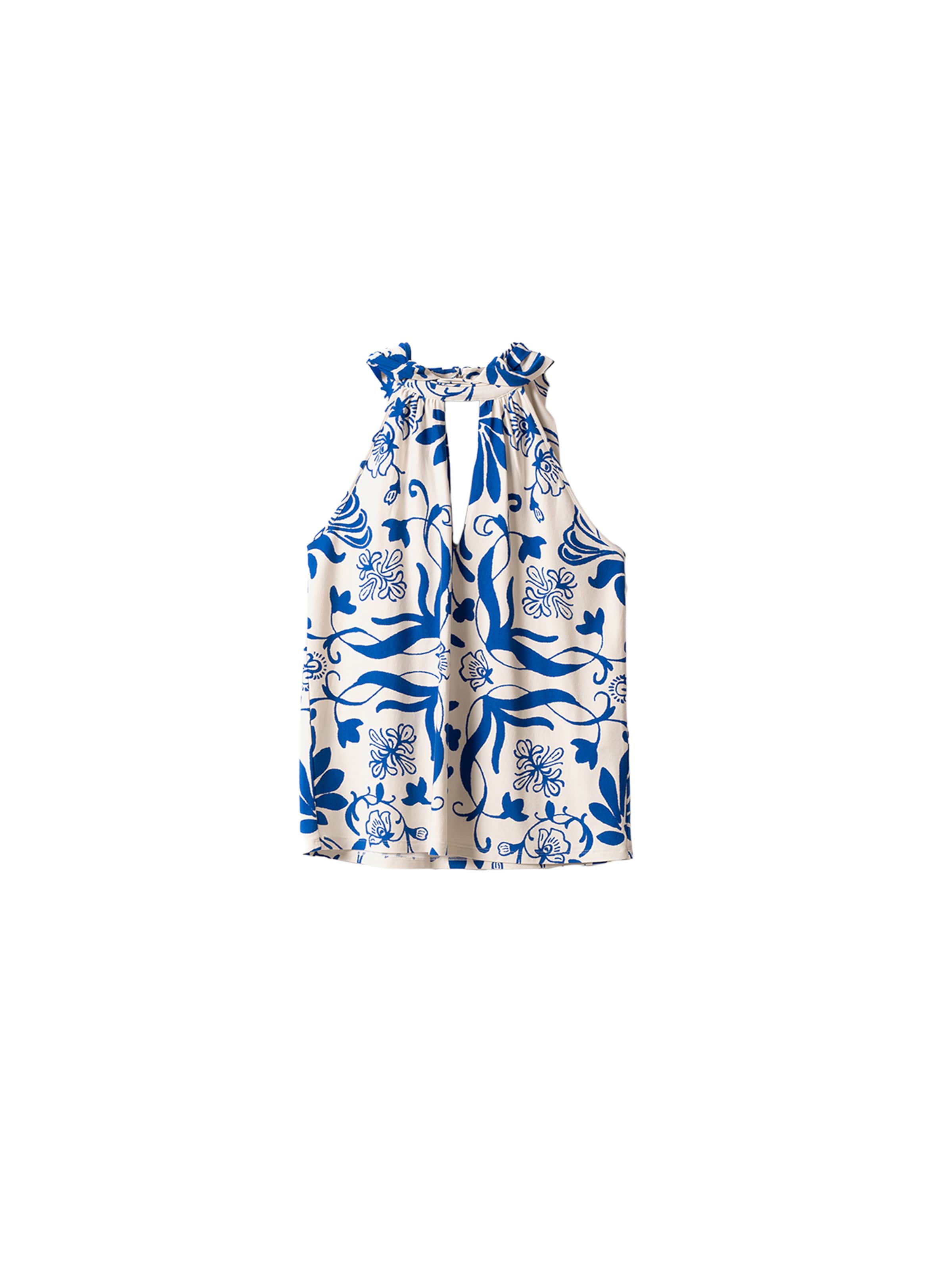 Camomilla Italia Chemisier 'Tesla' en XL en bleu / blanc, Vue avec produit