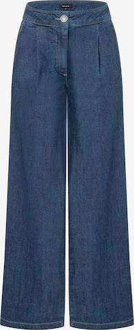 MORE & MORE Wide leg Bandplooi jeans in Blauw: voorkant