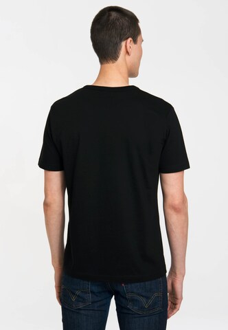 LOGOSHIRT Shirt 'Aquaman' in Zwart