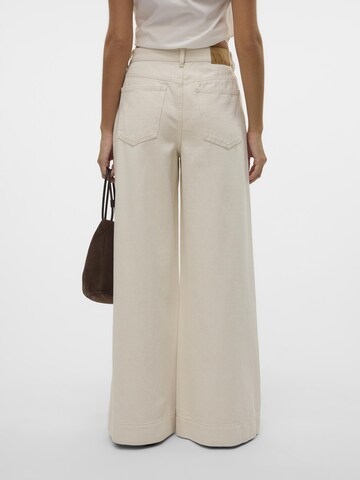 VERO MODA Wide leg Jeans 'VMAnnet' in Beige