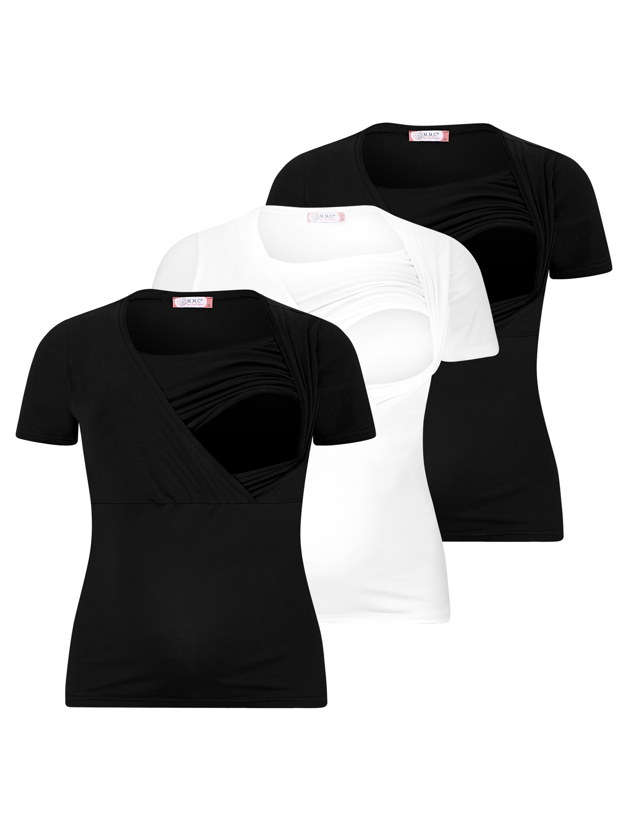 M.M.C. Shirt 'Stillshirt Umstandsmode' in Black / White, Item view