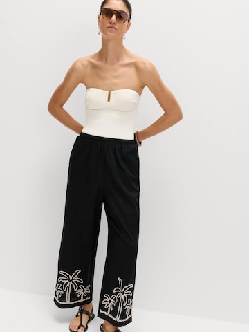 Marks & Spencer Wide leg Broek in Zwart