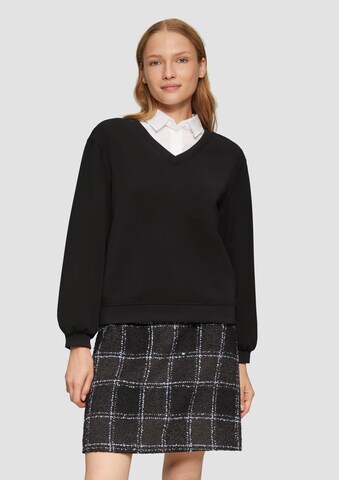 s.Oliver Sweatshirt in Black: front