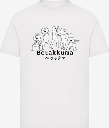 F4NT4STIC T-Shirt 'Betakkuma Five Power Poses' in Weiß: Vorderseite