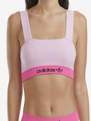 ADIDAS ORIGINALS Bralette Sports Bra ' Bralette Logo Rib ' in Pink: front