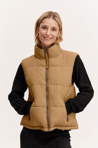 b.young Bodywarmer 'Bomina' in Bruin: voorkant