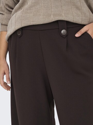 ONLY Carmakoma Wide leg Bandplooibroek 'CARSania' in Bruin