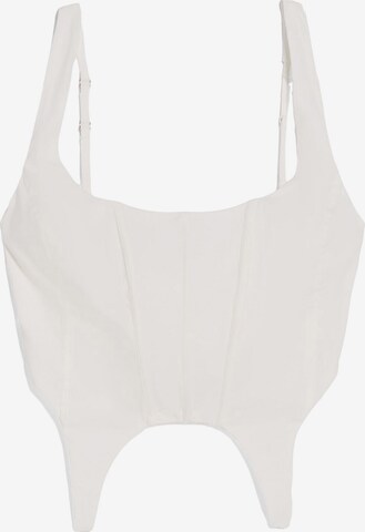 Bershka Top in White: front