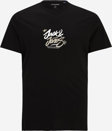 Jack & Jones Plus Tričko 'JORSEQUOIA' - Čierna: predná strana