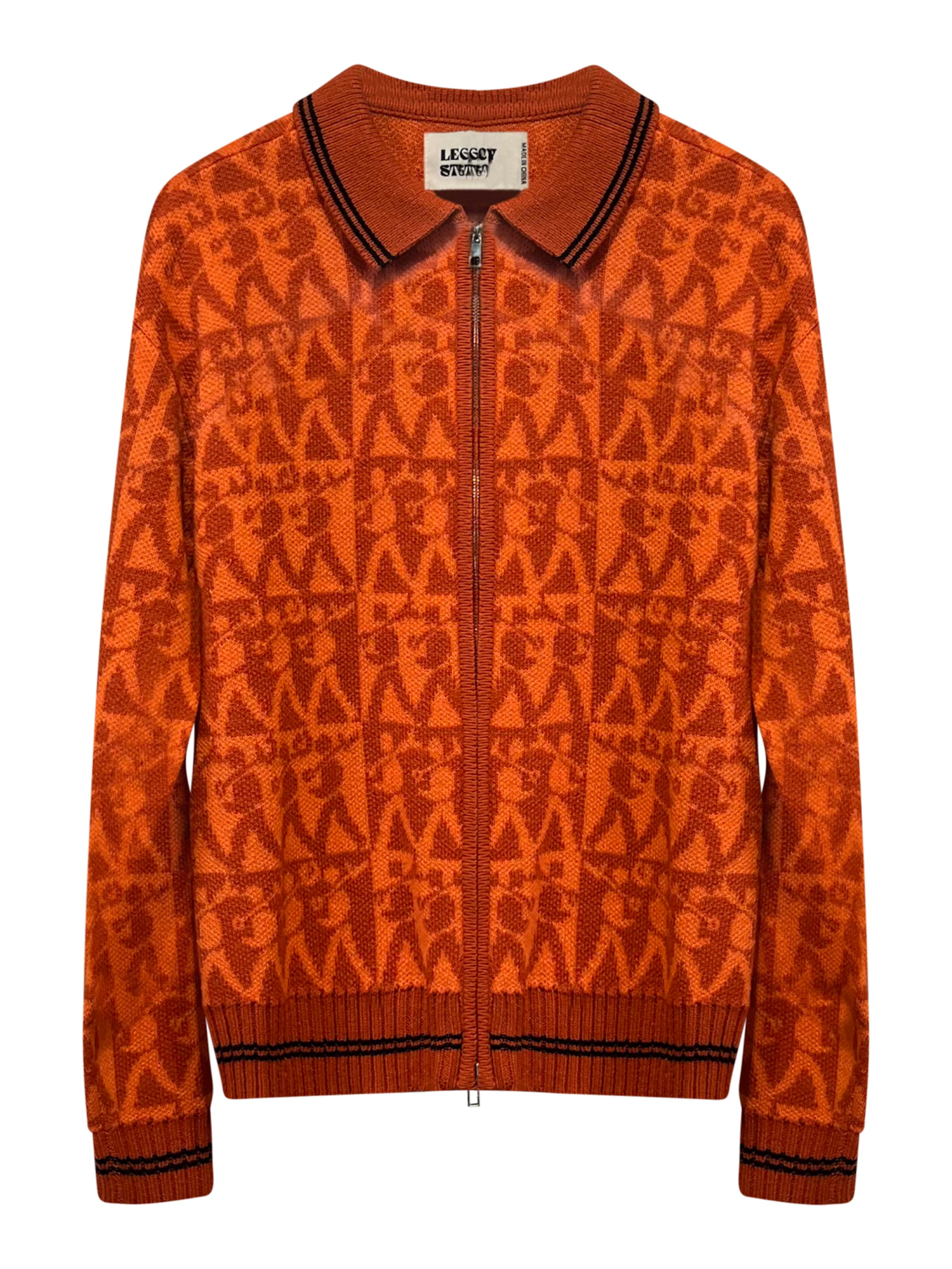 Legacy Studios Gebreid vest in XL in de kleur Oranje / Kreeft / Zwart, Productweergave
