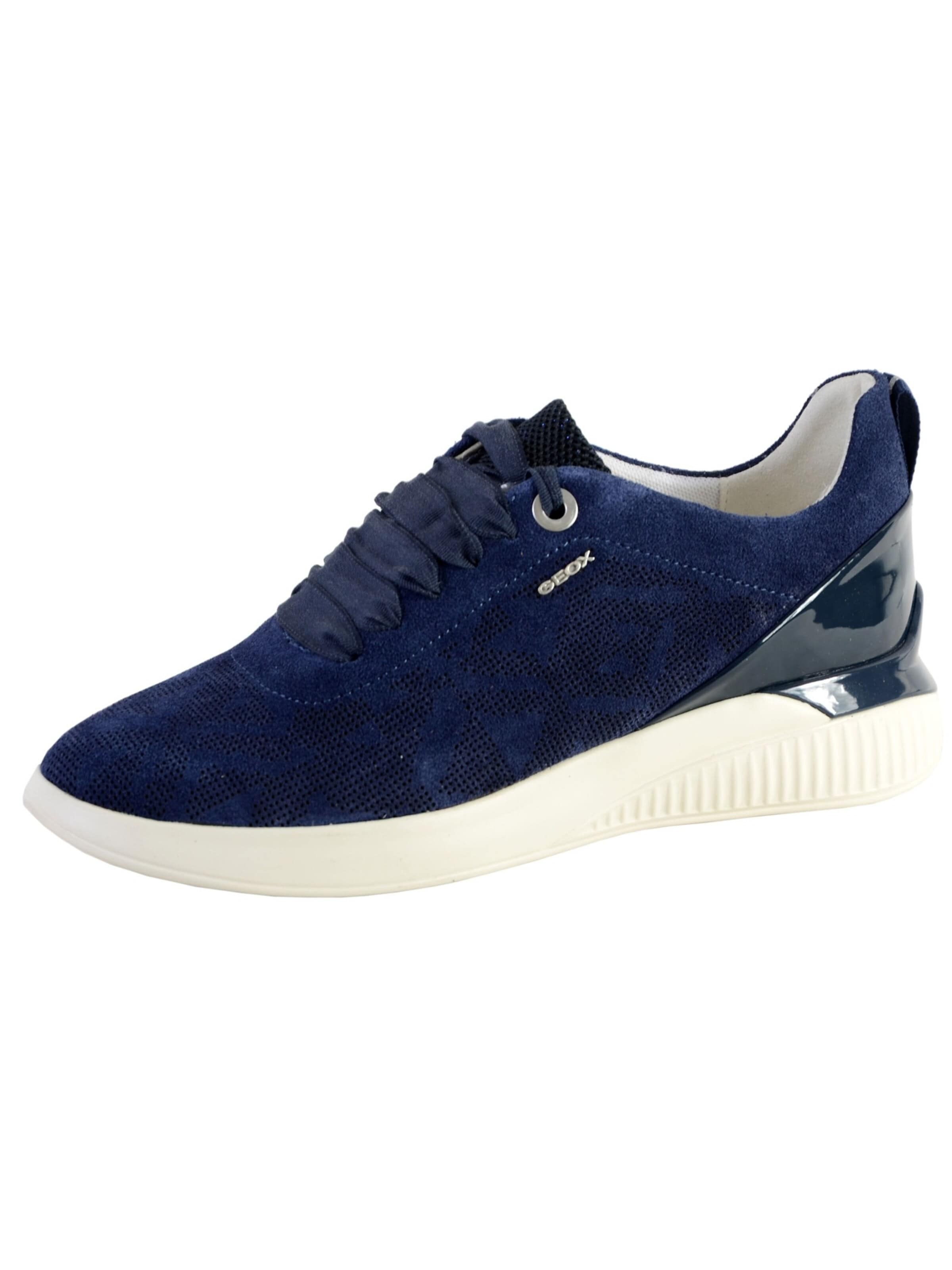 GEOX - Calzado deportivo con cordones en azul: frente