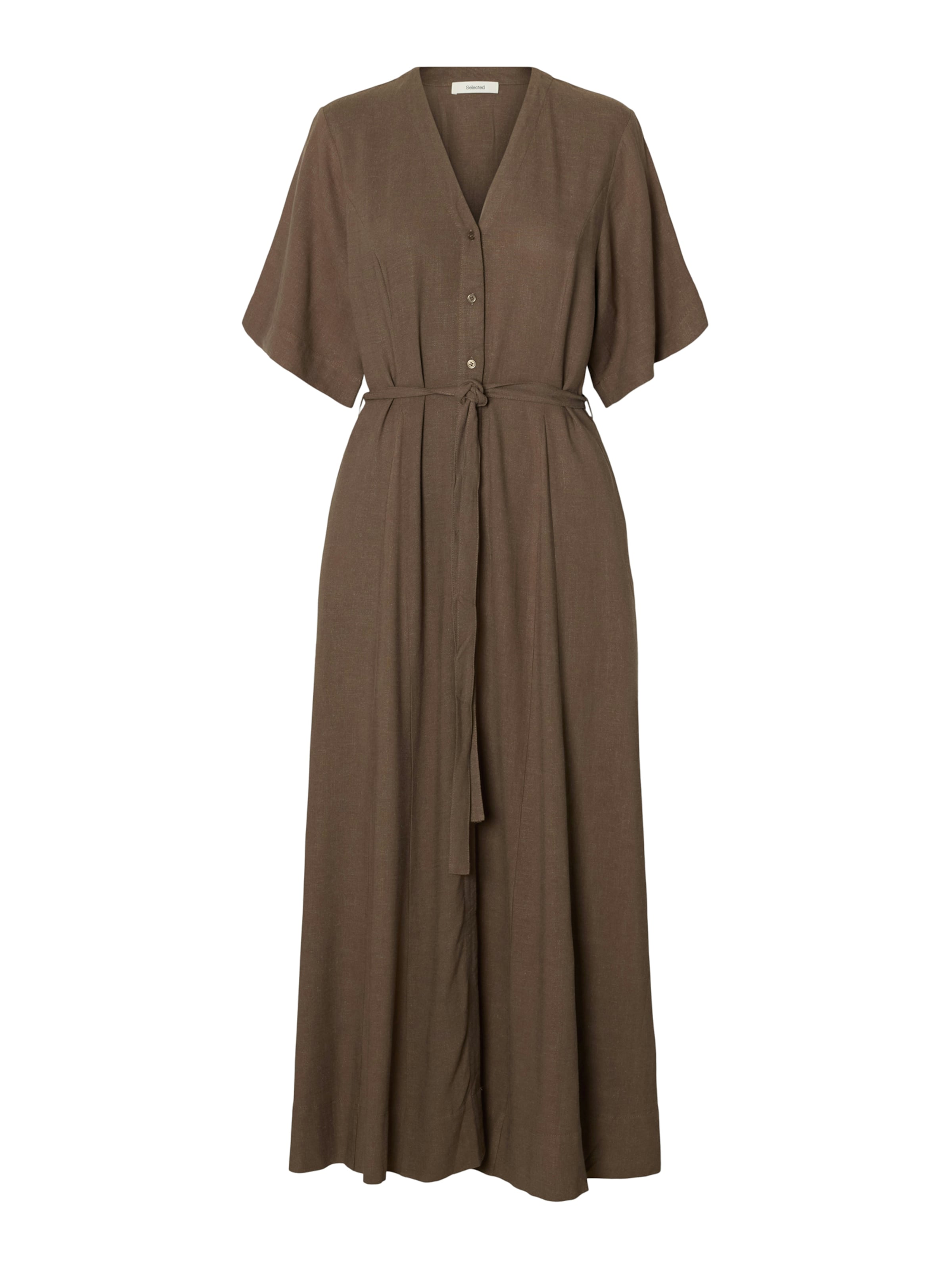 SELECTED Jurk 'SLFVIVA' in Bruin: voorkant