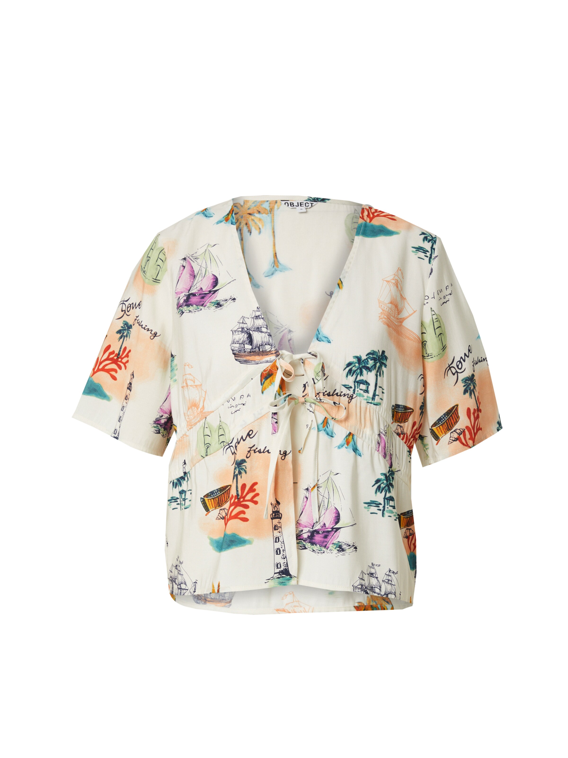 OBJECT Blus 'OBJDINAH' i beige: framsida