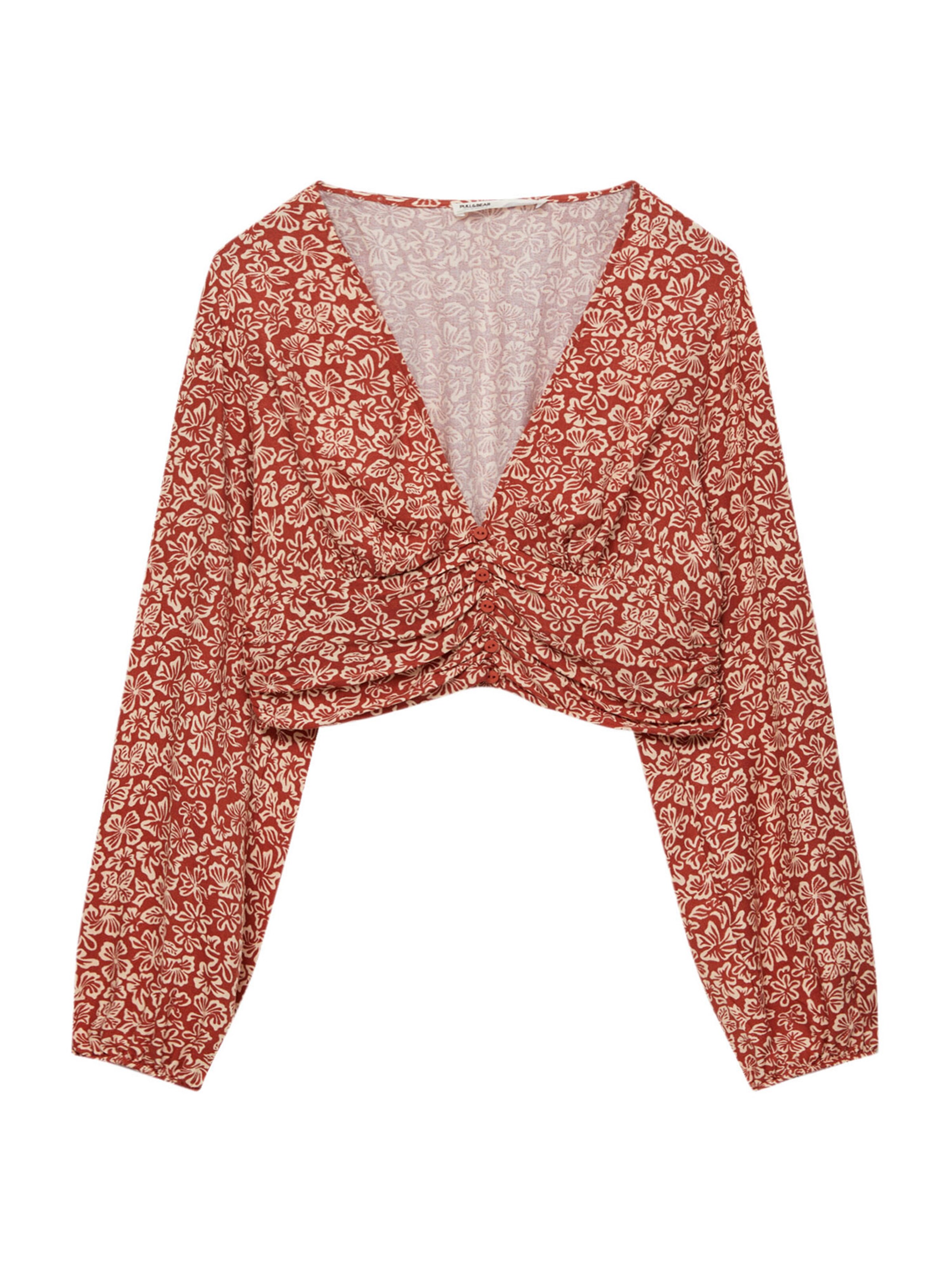 Pull&Bear Bluse in Rot: Vorderseite