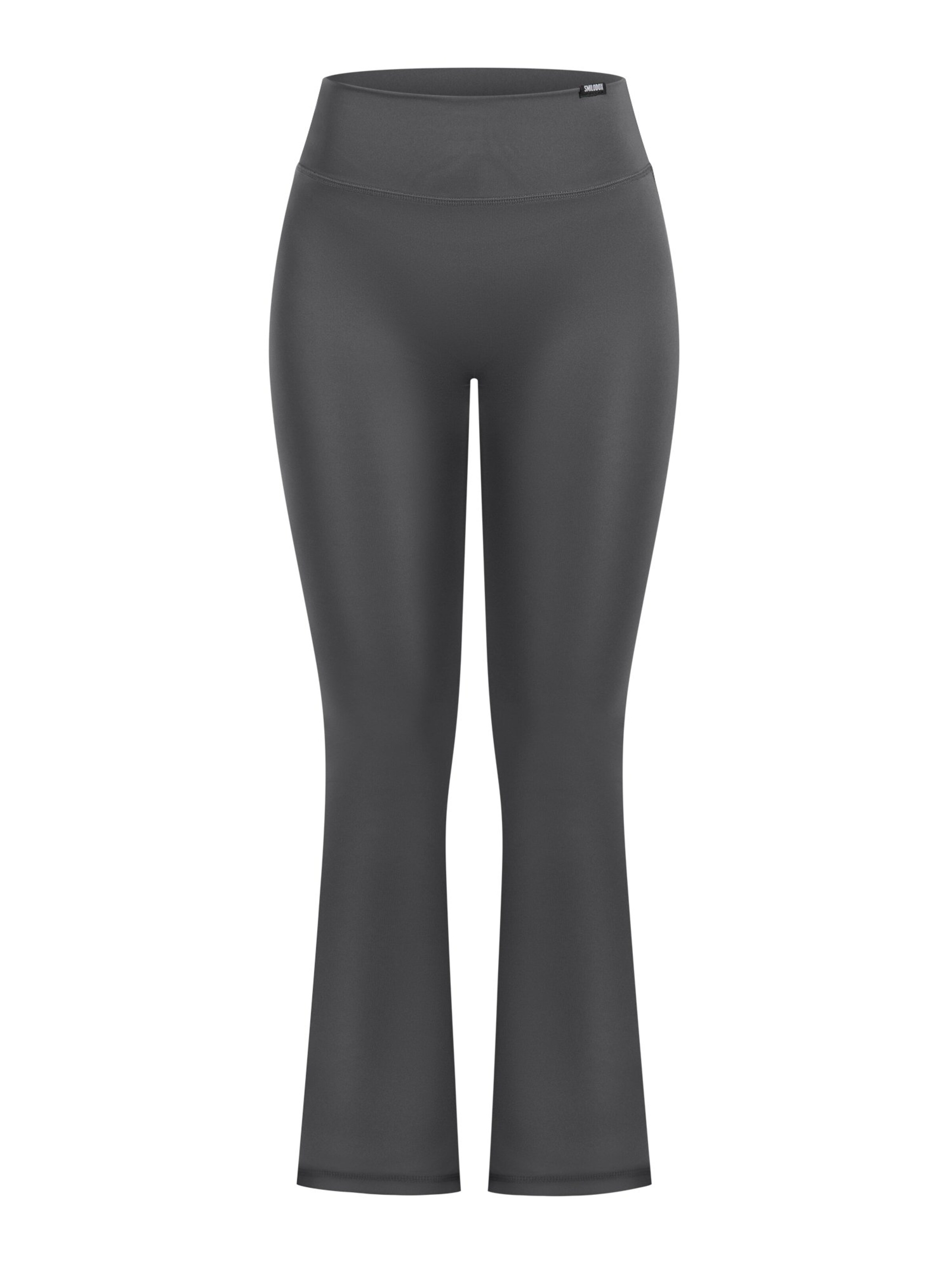 évasé Leggings Smilodox en gris : devant