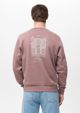 MANGO MAN Sweatshirt 'Corso' in Pink