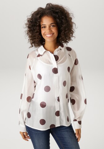 Aniston CASUAL Blouse in White: front