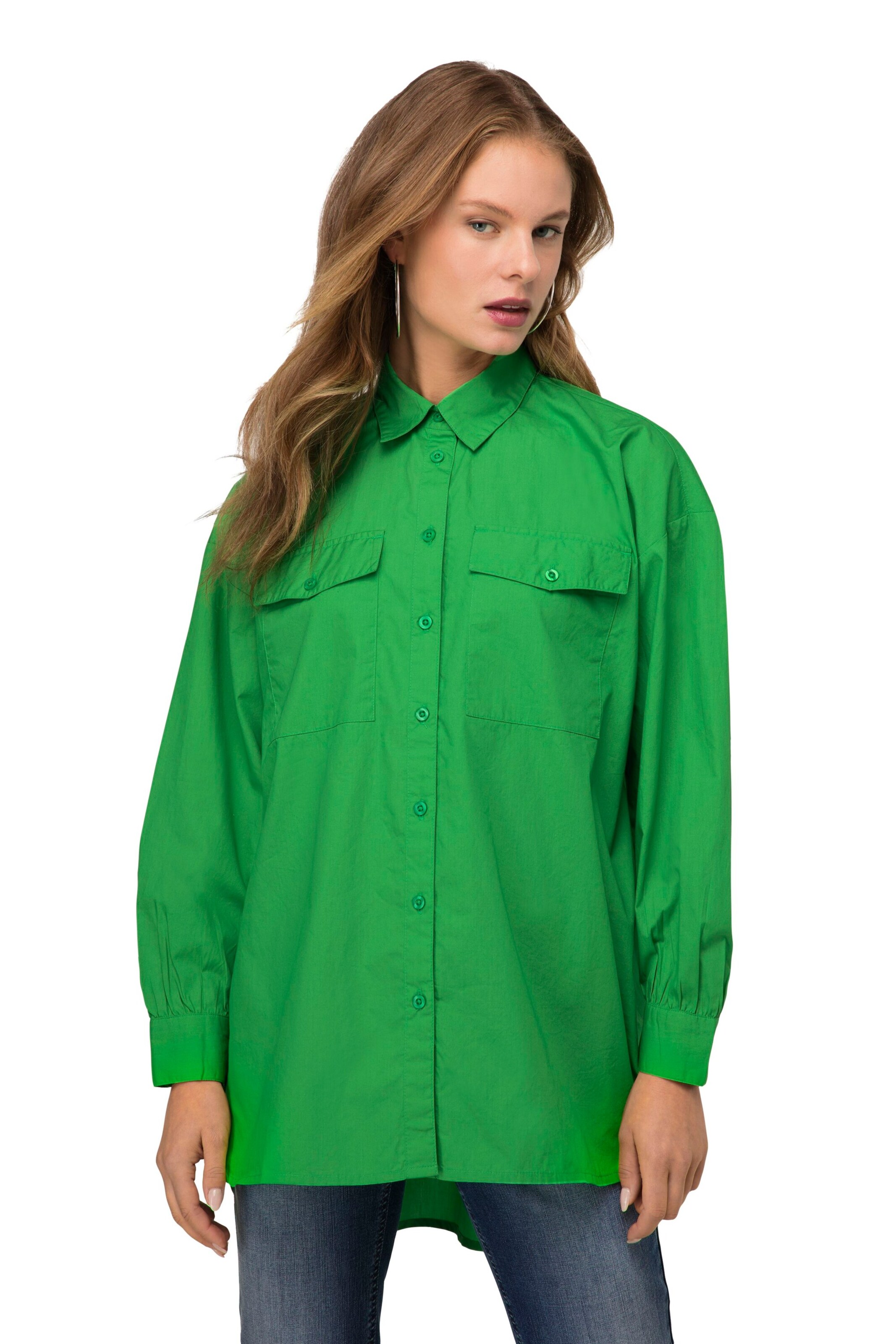 LAURASØN Blouse in Groen: voorkant