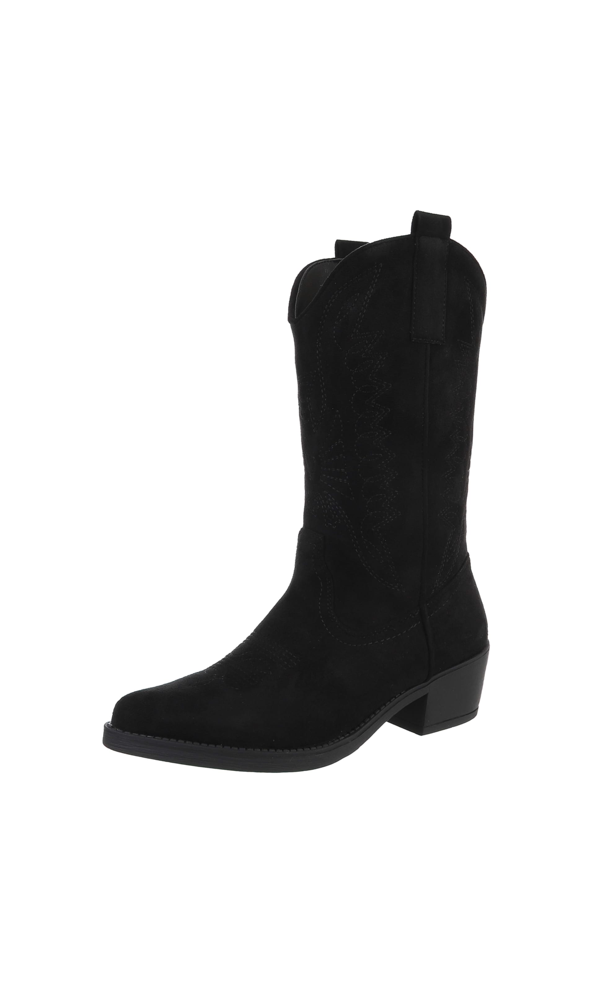 Ital-Design Cowboystiefel in Schwarz: Vorderseite