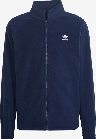 ADIDAS ORIGINALS Fleece jas 'Adicolor' in Blauw: voorkant