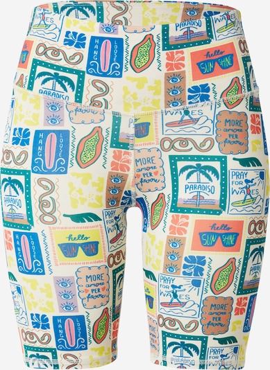 Hey Honey Sportske hlače 'Paradiso' u plava / žuta / tamno narančasta / prljavo bijela, Pregled proizvoda
