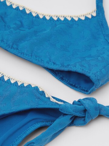 CALZEDONIA Bralette Bikini 'Sea Corals' in Blue