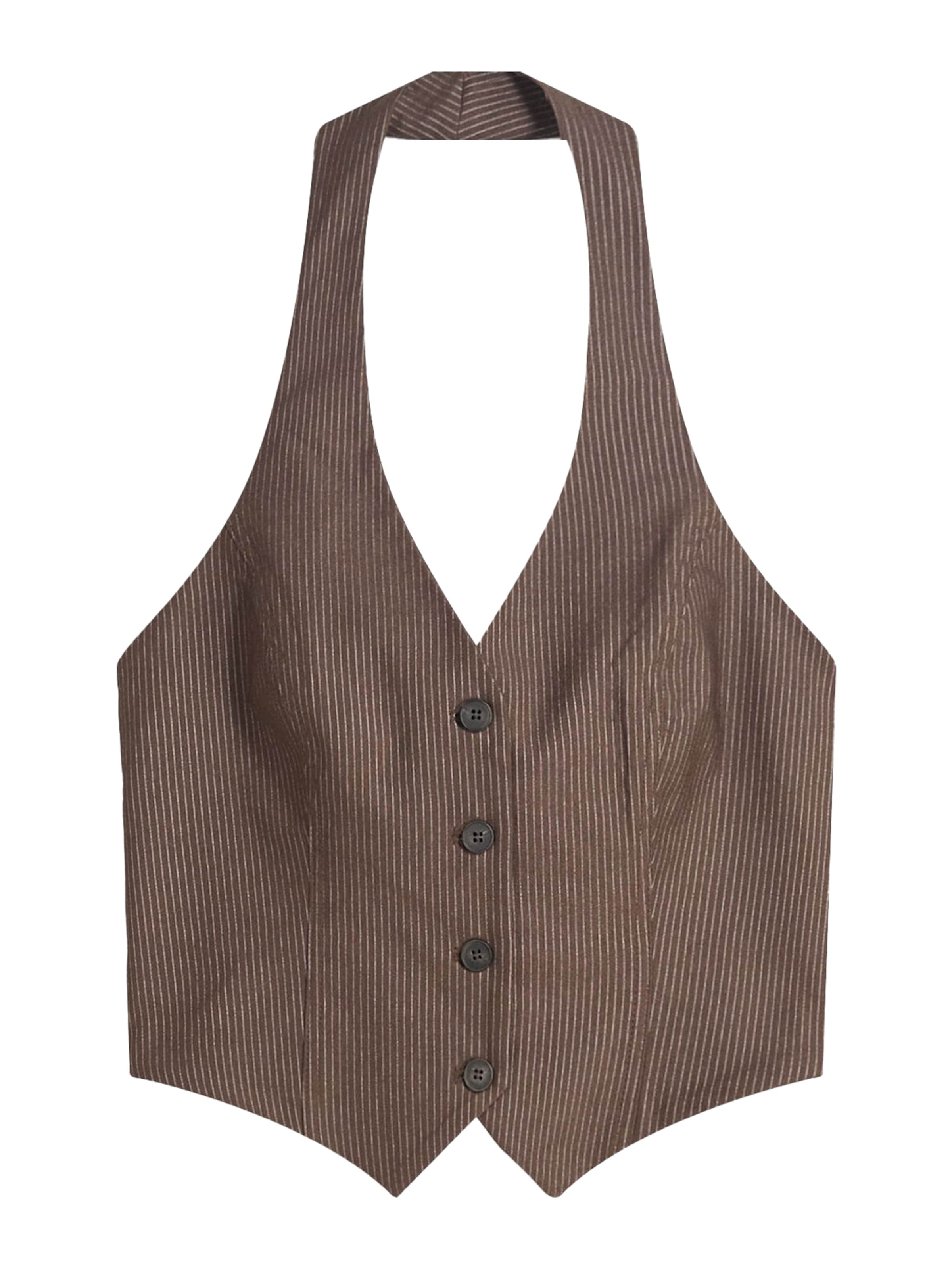 Bershka Weste in Braun: Vorderseite