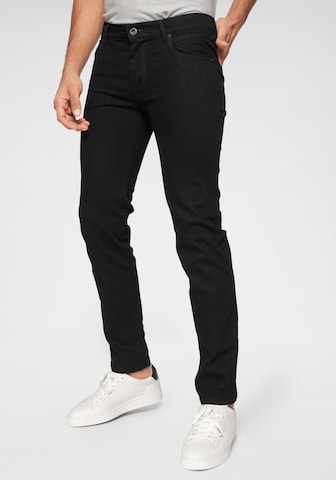 bugatti Regular Jeans 'Flexcity' in Zwart: voorkant