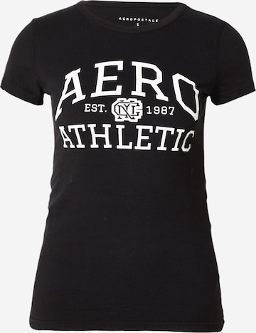 AÉROPOSTALE Shirt in Black: front