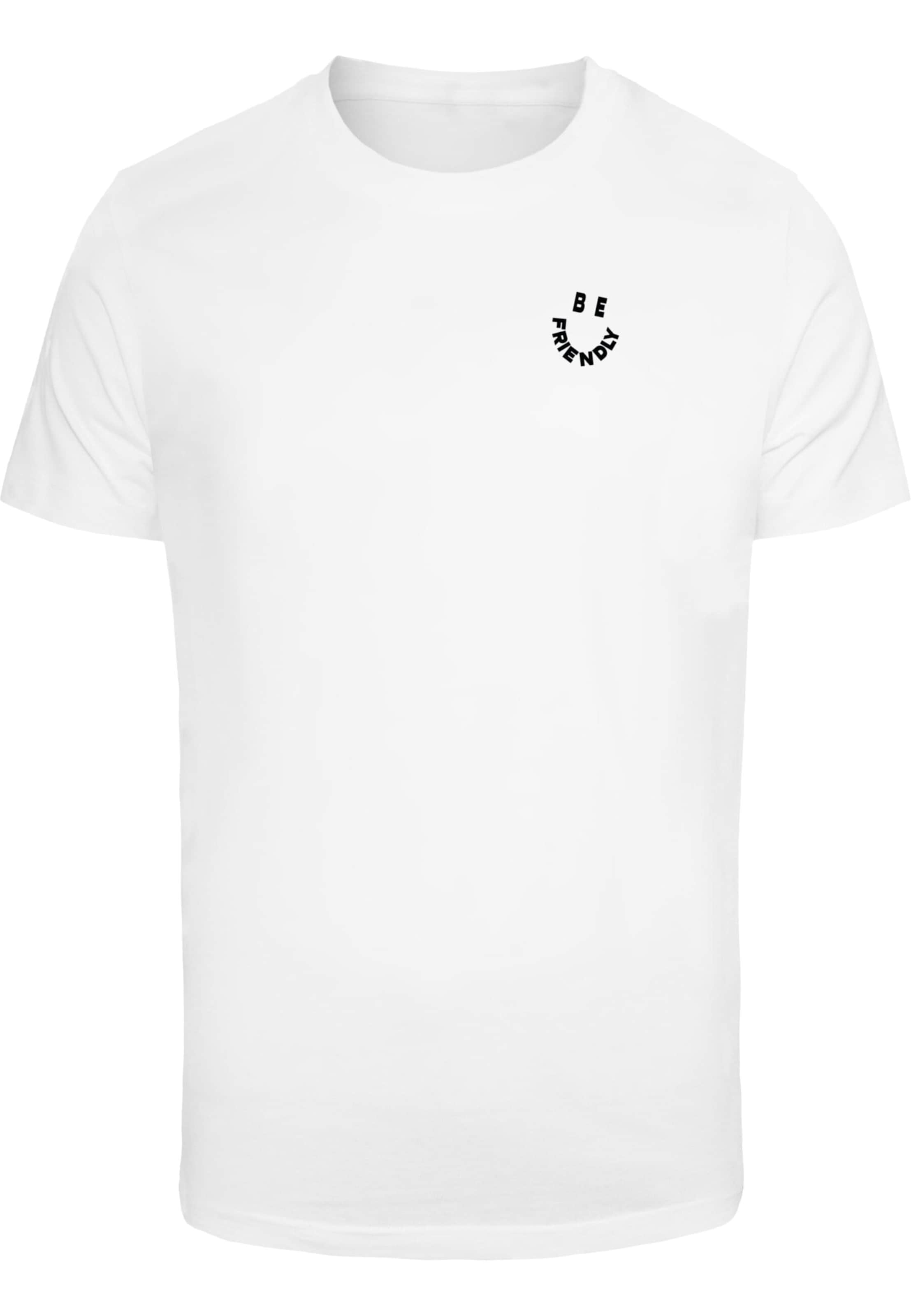 Maglietta 'Good Karma Friendly' di Mister Tee in bianco: frontale