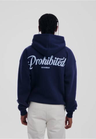 Felpa di Prohibited in blu: frontale