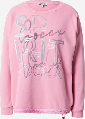 Soccx - Sudadera en rosa: frente