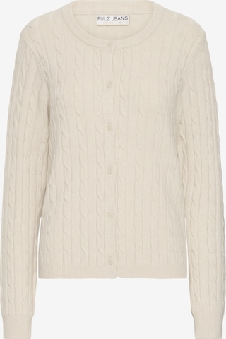 Pulz Strickjacke 'STEFFI' in Weiß: Vorderseite