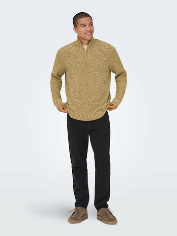 Only & Sons Sweater 'ONSJOIN' in Brown